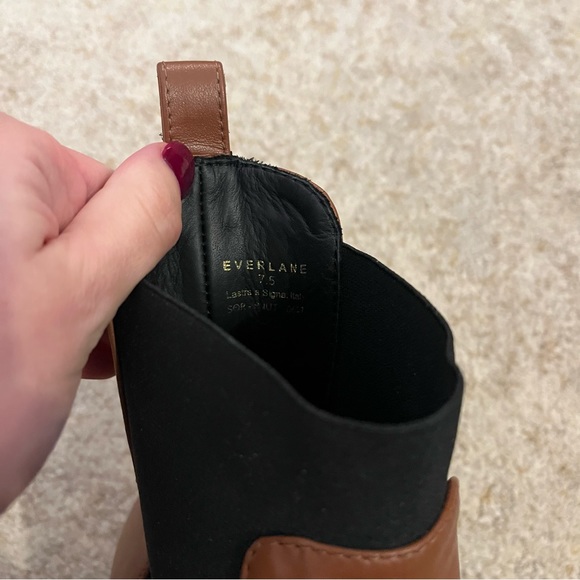 Everlane The Italian Leather Square Toe Chelsea Boots in Peanut Size 7.5 - Picture 10 of 10